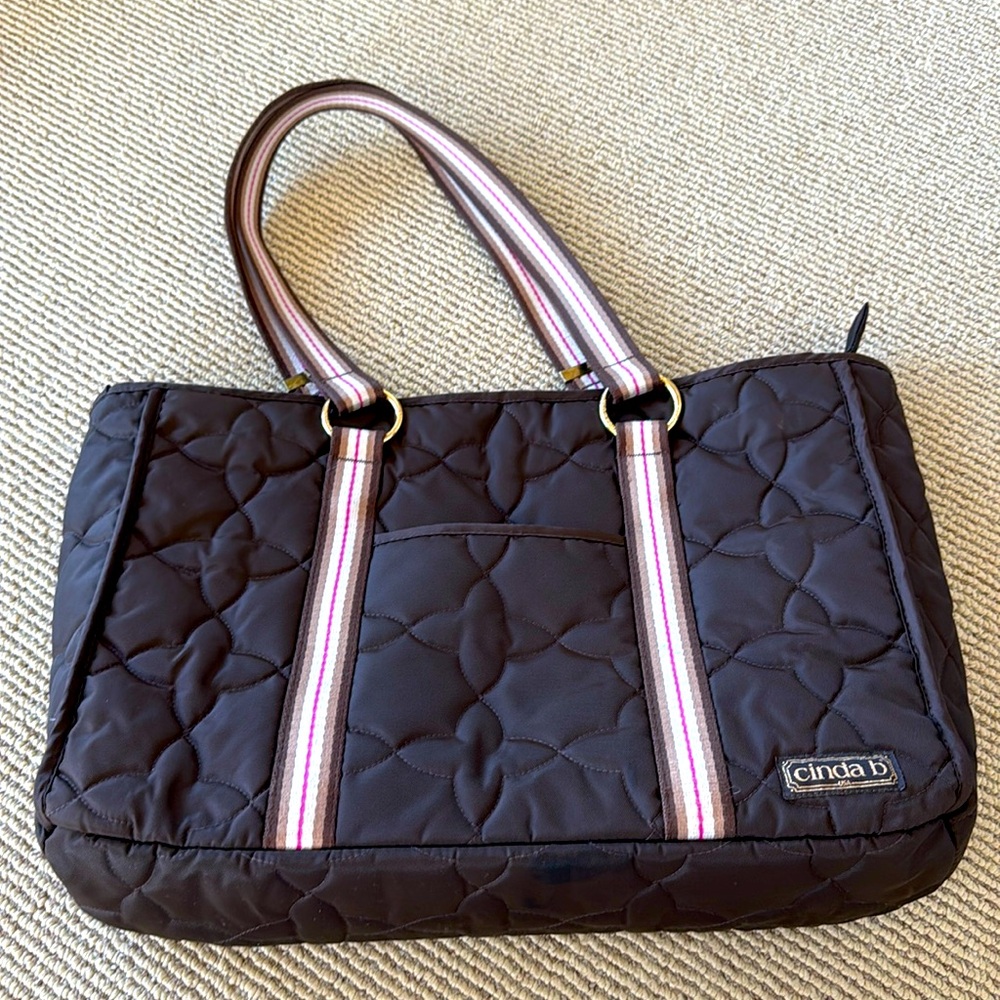 Cinda b quilted versatile bag